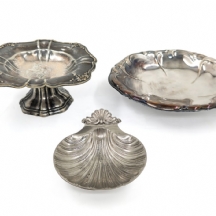 3 כלים שונים, מצופים כסף, דגמים ויצרנים שונים