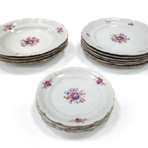 חלקי סט אוכל פולני (רק צלחות), מעוטרות וחתומות