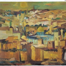 זומה בייטלר (Zoma Baitler) - 'ירושלים' - ציור שמן על בד, חתום ומתוארך: 1972