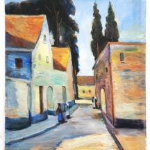 מרק זיגבנד, Mark Siegband (פולין, 1903-1986) - 'דמויות ברחוב' שמן על בד, חתום