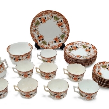 חלקי סט פורצלן אנגלי עתיק ויקטוריאני מתוצרת Barker Brothers England