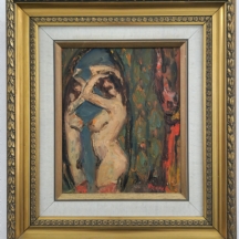 יצחק פרנקל פרנל (Isaac Frenel Frenkel) - 'ערום נשי מול מראה'