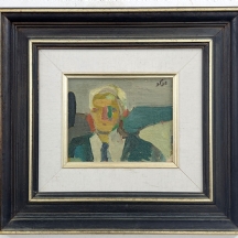 שמואל טפלר (Samuel Tepler) - 'דמות גבר' - שמן על בד צרפתי, חתום