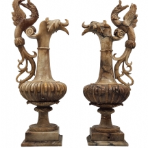 זוג אגרטלי אלבסטר עתיקים