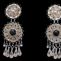 זוג עגילי פיליגראן ואוניקס