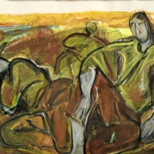 אווה צרבו Eva Cerbu Siegler (רומניה, 1924-2008) - 'מנוחה בשדה'