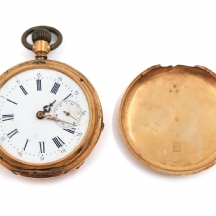 שעון כיס שוויצרי עתיק עשוי זהב צהוב 14 קארט חתום Spiral Breguet