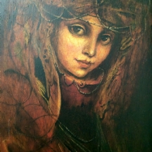 חואן אונסיס (נ. 1940) - 'פורטרט אישה' - שמן על לוח עץ, חתום