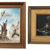 שני ציורים של א. קנטור, שמן על בד, חתום