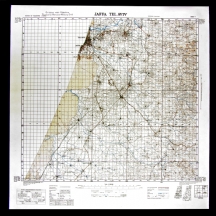 מפה ישנה של אזור מישור החוף מתקופת מלחה"ע השנייה