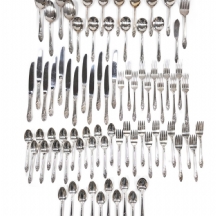 סט סכום עשוי מתכת ומצופה כסף