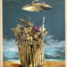 יוסל ברגנר (Yosl Bergner) - 'כלים בפח' ליטוגרפיה חתומה בעיפרון וממוספרת 24/200