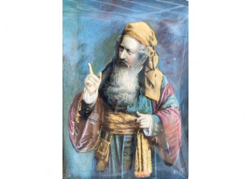 'נתן החכם' - ציור מיניאטורי איכותי ועתיק מהמאה  ה-19 (יודאיקה)