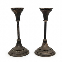 זוג פמוטי כסף סטרלינג קטנים ויפים, עיטורי פיליגראן