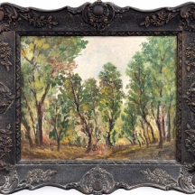 הרמן ליפוט, Hermann Lipot (הונגריה, 1884-1972)- 'זוג ביער', שמן על לוח מזוניט