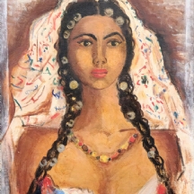 "נערה צוענייה" - שמן על בד, חתום ומתוארך 1932