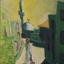 שלמה ואן דן ברג (1920-1978) - 'ערביה בלבן נושאת כד מים'