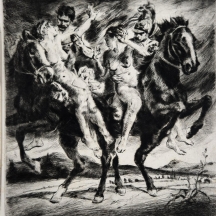 פיליפ פרנק, Philipp Franck (1860–1944,גרמניה)- דמויות וסוסים, תצריב