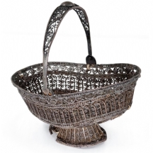 כלי כסף וינאי עתיק מהמאה ה-19, עשוי עבודת פיליגרן איכותית וצפופה במיוחד