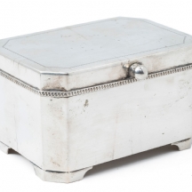 קופסת אתרוג פולנית עתיקה עשויה כסף 800, חתומה