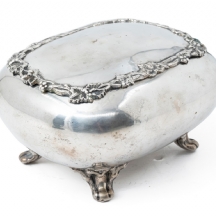 קופסת אתרוג עתיקה עשויה כסף 750, חתומה