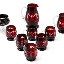 9 כלי קריסטל בוהמיים מלוטשים בעבודת יד, מסוג Cut to Clear