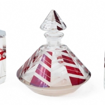 3 כלי טיפוח מתוך סט טואלט, עשווים קריסטל מלוטש בעבודת יד