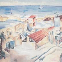 ציונה תג'ר (1900-1988) ליטוגרפיה גדולה, חתומה בעיפרון וממוספרת 221/250