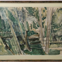 יוסף זריצקי (1891-1985) ליטוגרפיה חתומה בעיפרון