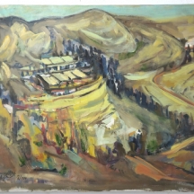 יונה בן משה (נ.1921)- 'ירושלים' - שמן על בד, חתום ומתוארך 'יולי 1990'