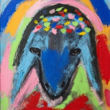 מנשה קדישמן (1932-2015)  - אקריליק על בד, חתום