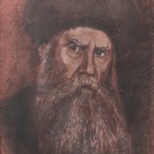 'פורטרט רב' - גירי פסטל על בד, חתום ומתוארך