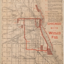 מפה עתיקה של התערוכה העולמית של שיקגו (Century of Progress)