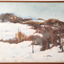 דון שיסלר (נ.1940 ,Don Schissler ) - 'ערבה מושלגת', שמן על בד, חתום