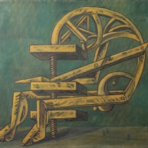 דן קדר (1938-1988) - 'איש מחבש', שמן על בד, חתום