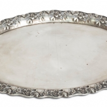 מגש כסף וינאי עתיק מתקופת סגנון האר נובו, חתום