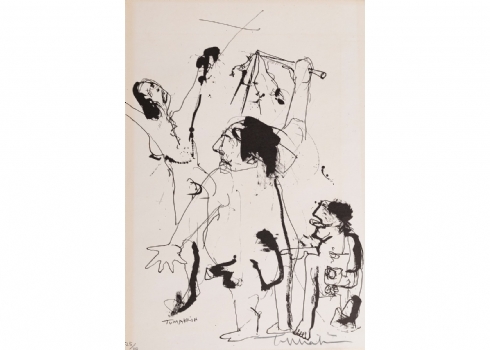 יגאל תומרקין (1933-2021) - ליטוגרפיה חתומה בעפרון, ממוספרת 25/110