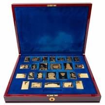 אוסף בולי ישראל - סט 25 רפליקות כסף סטרלינג 925 מצופים זהב