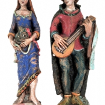 קרל אובלייטנר (Karl Obleitner קרמיקאי גרמני, 1895–1987) זוג פסלי קיר גרמנים