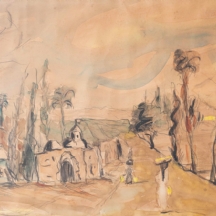 מליטה שיפר (1900-1991, Melita Schiffer)  'קבר שיח בדרך ליפו'