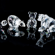 5 דמויות קריסטל סברובסקי (SWAROVSKI) בדמויות דובים, חתומים