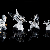 4 דמויות קריסטל סברובסקי (SWAROVSKI) בדמויות חרקים, חתומים