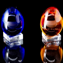 זוג קישוטים שולחניים צרפתיים איכותיים מתוצרת בקרה (Baccarat crystal)