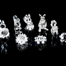 8 דמויות קריסטל סברובסקי (SWAROVSKI) בדמויות חיות, חתומים