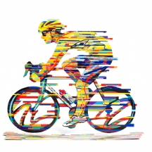 דוד גרשטיין (David Gerstein) - "רוכב אופניים", חתום