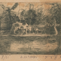 אהרון גלעדי גולודץ (Aharon Giladi  Golodetz, 1907-1993)  'פרות הולנדיות'