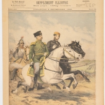 עיתון צרפתי בשם Le Petit Journal ,גיליון מ-1895  מתאר מפגש צבאי בין צרפת לרוסיה