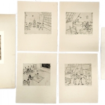 וילי הלשטיין (גרמניה, 1887-1923) 5 תצריבים עתיקים, חתומים בעיפרון