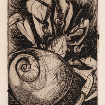 אנדרה ראץ' (André Racz, 1916-1994) תצריב חתום בעיפרון ומתוארך