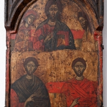 איקונה יוונית עתיקה מסוף המאה ה-17, במקור היה חלק מרכזי בטריפטיך